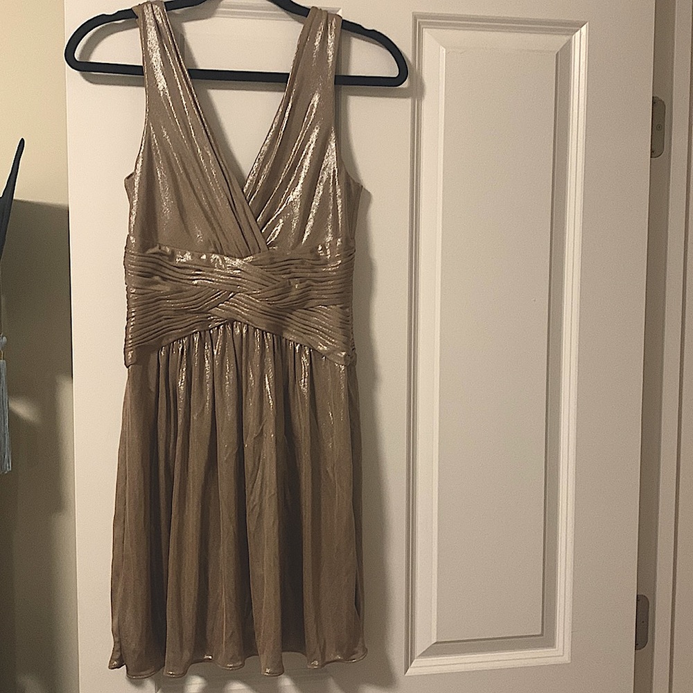 Gorgeous BCBG gold metallic dress XS